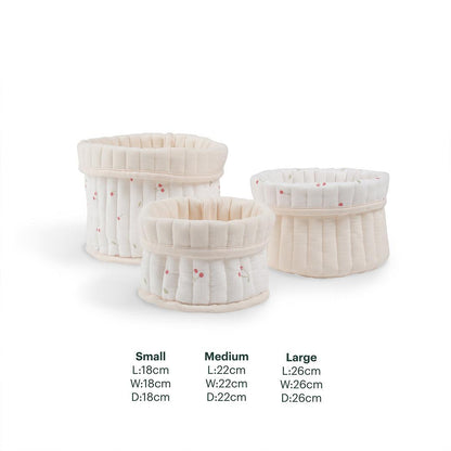 CuddleCo 3pk Storage Baskets - Ditsy Cherry