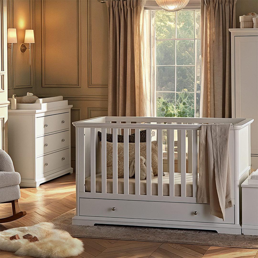 CuddleCo Beaumont 2pc Set - Low Cot Bed - White