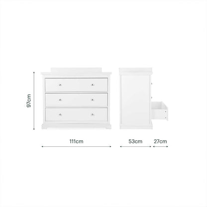 CuddleCo Beaumont 2pc Set - Low Cot Bed - White
