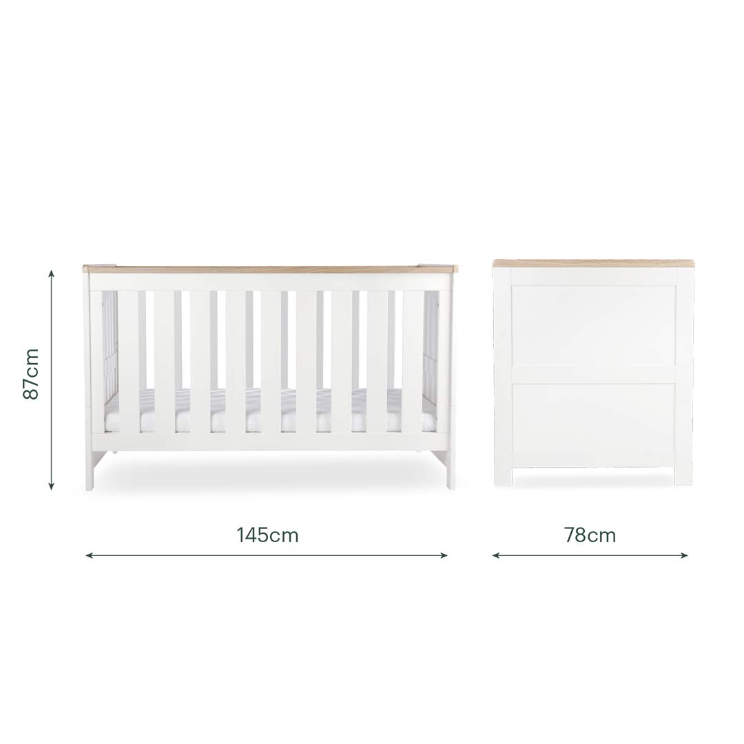 CuddleCo Burford 2pc Set - White/Oak