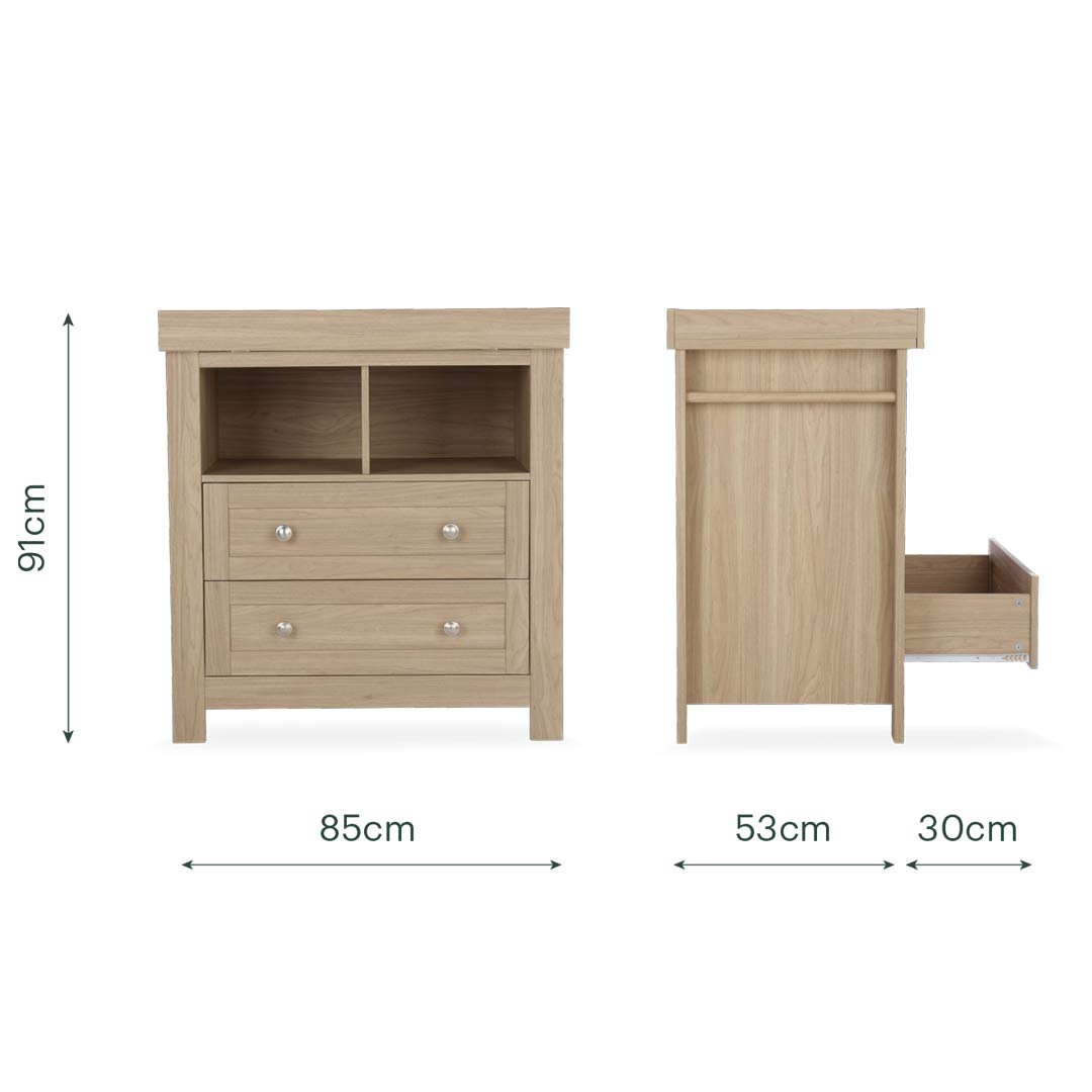 CuddleCo Burford Dresser Changer - Oak