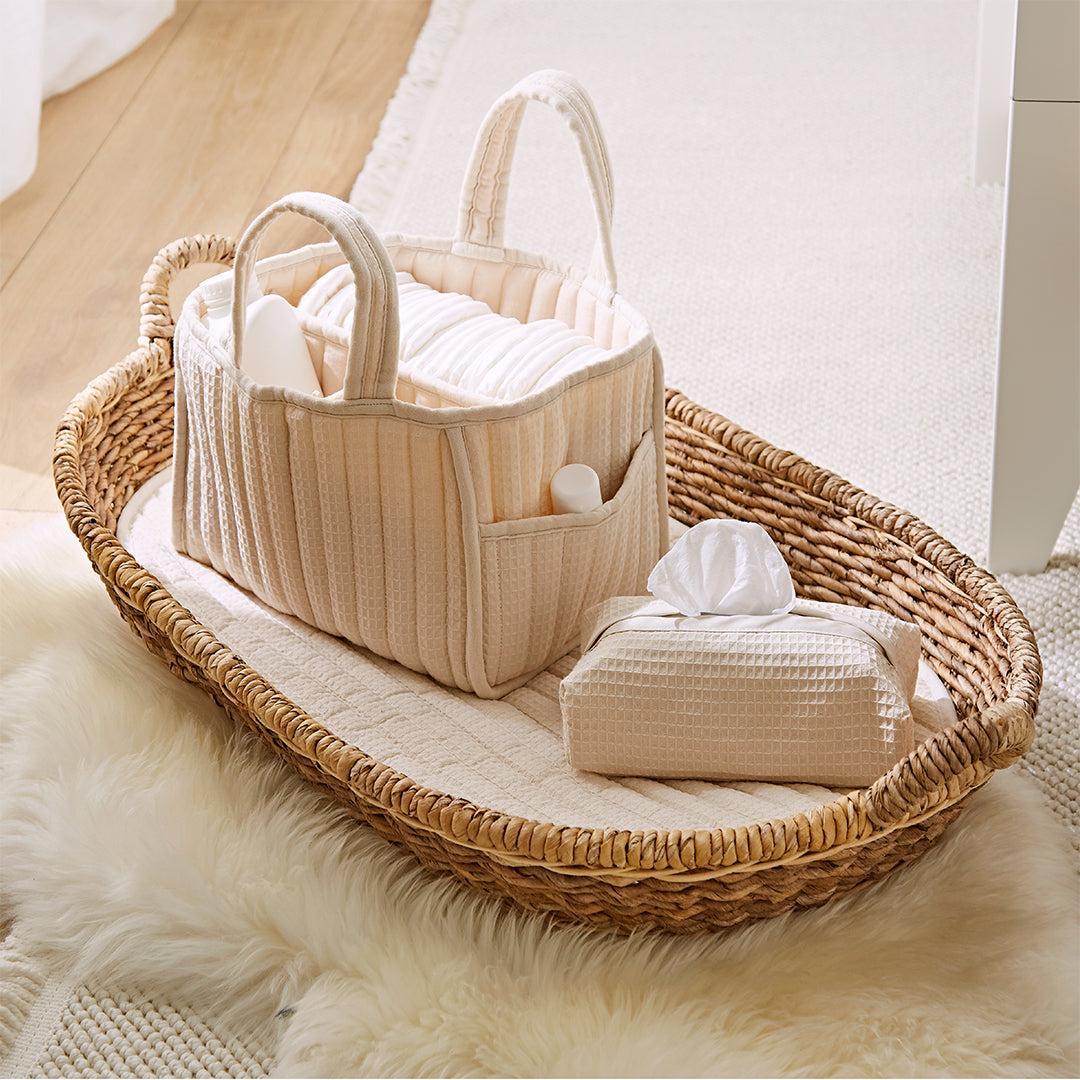 CuddleCo Changing Set - Cashmere Waffle