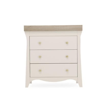 CuddleCo Clara 3-Drawer Dresser + Changer - Cashmere