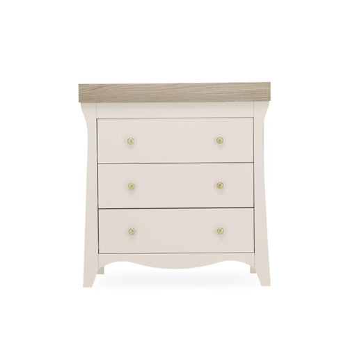 CuddleCo Clara 3-Drawer Dresser + Changer - Cashmere
