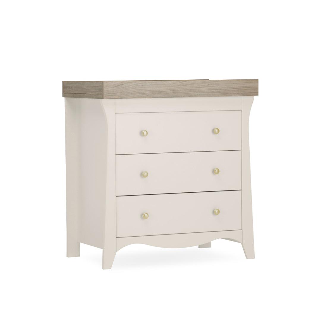 CuddleCo Clara 3-Drawer Dresser + Changer - Cashmere
