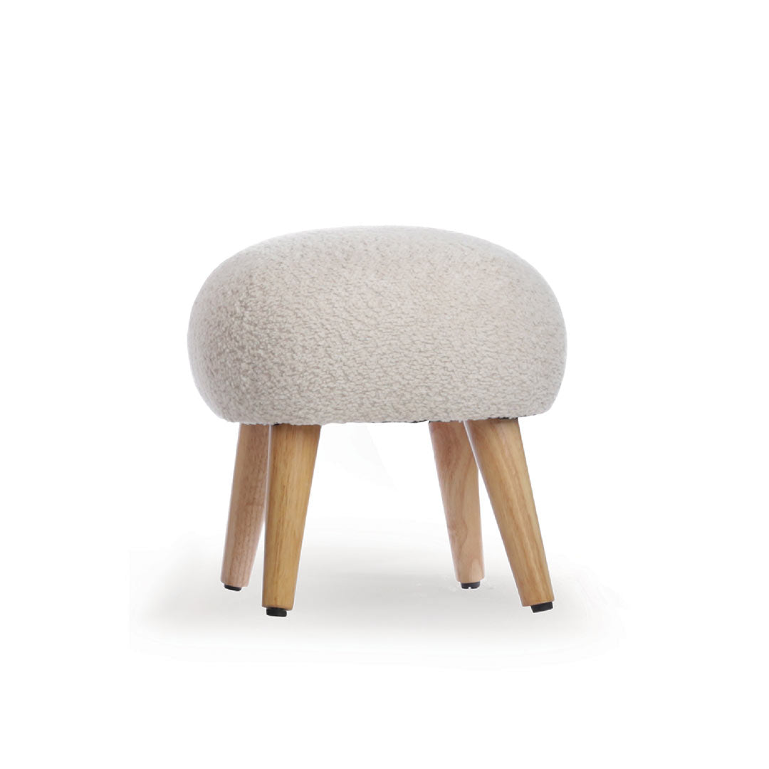 CuddleCo Etta Foot Stool - Boucle Mushroom