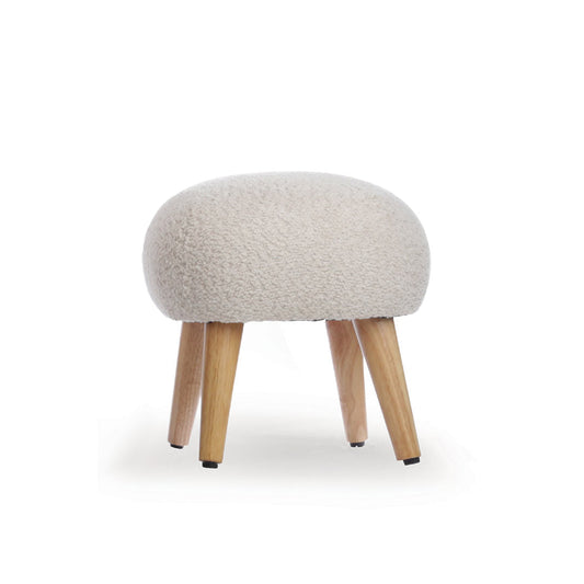 CuddleCo Etta Foot Stool - Boucle Mushroom