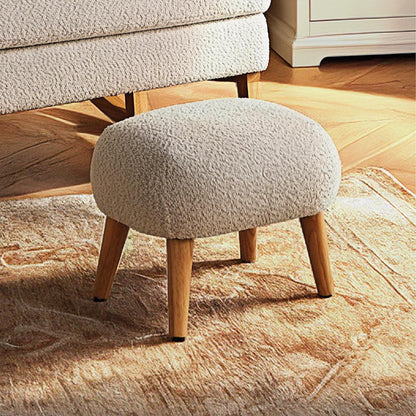 CuddleCo Etta Foot Stool - Boucle Mushroom