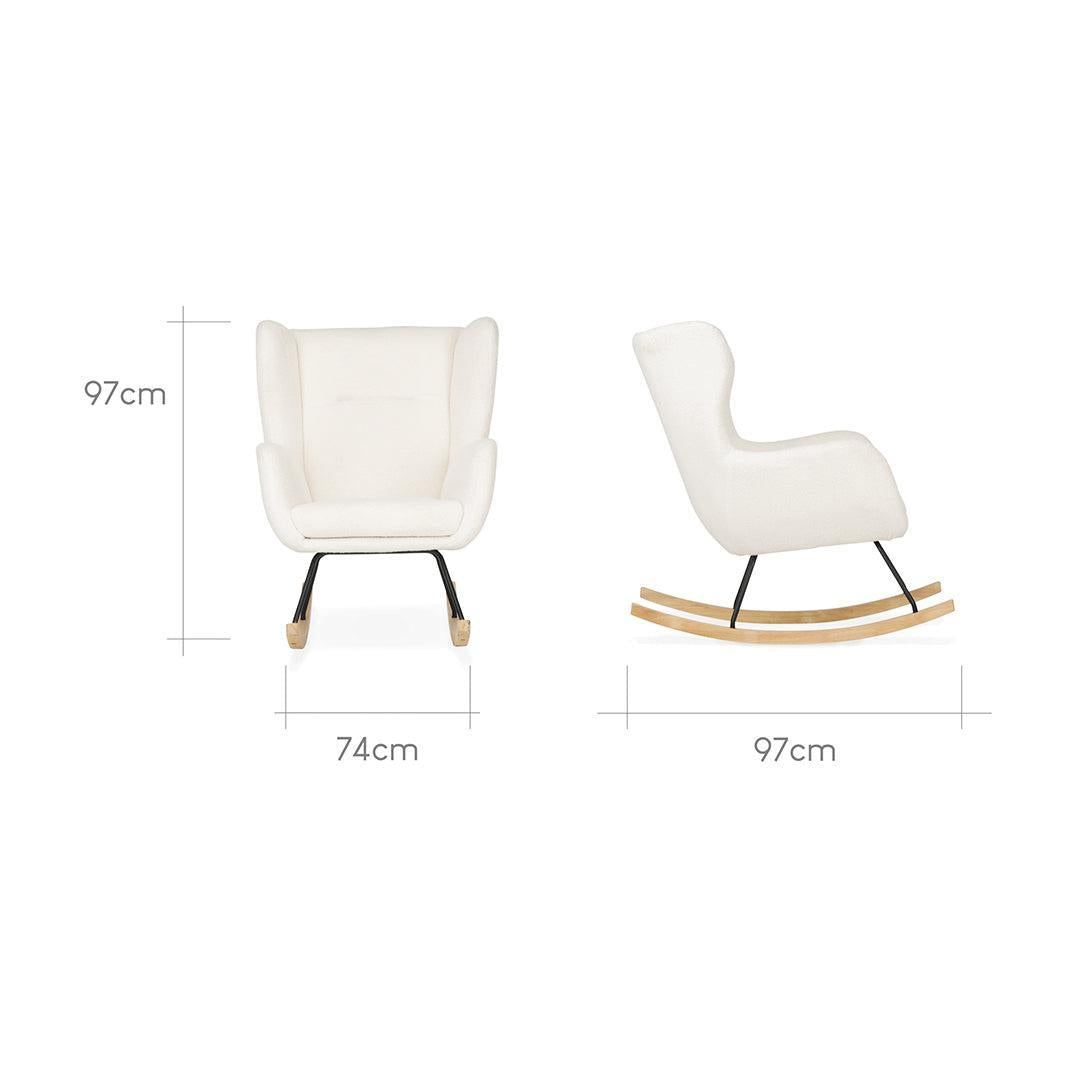 CuddleCo Marley Nursing Chair & Footstool - Teddy Off White