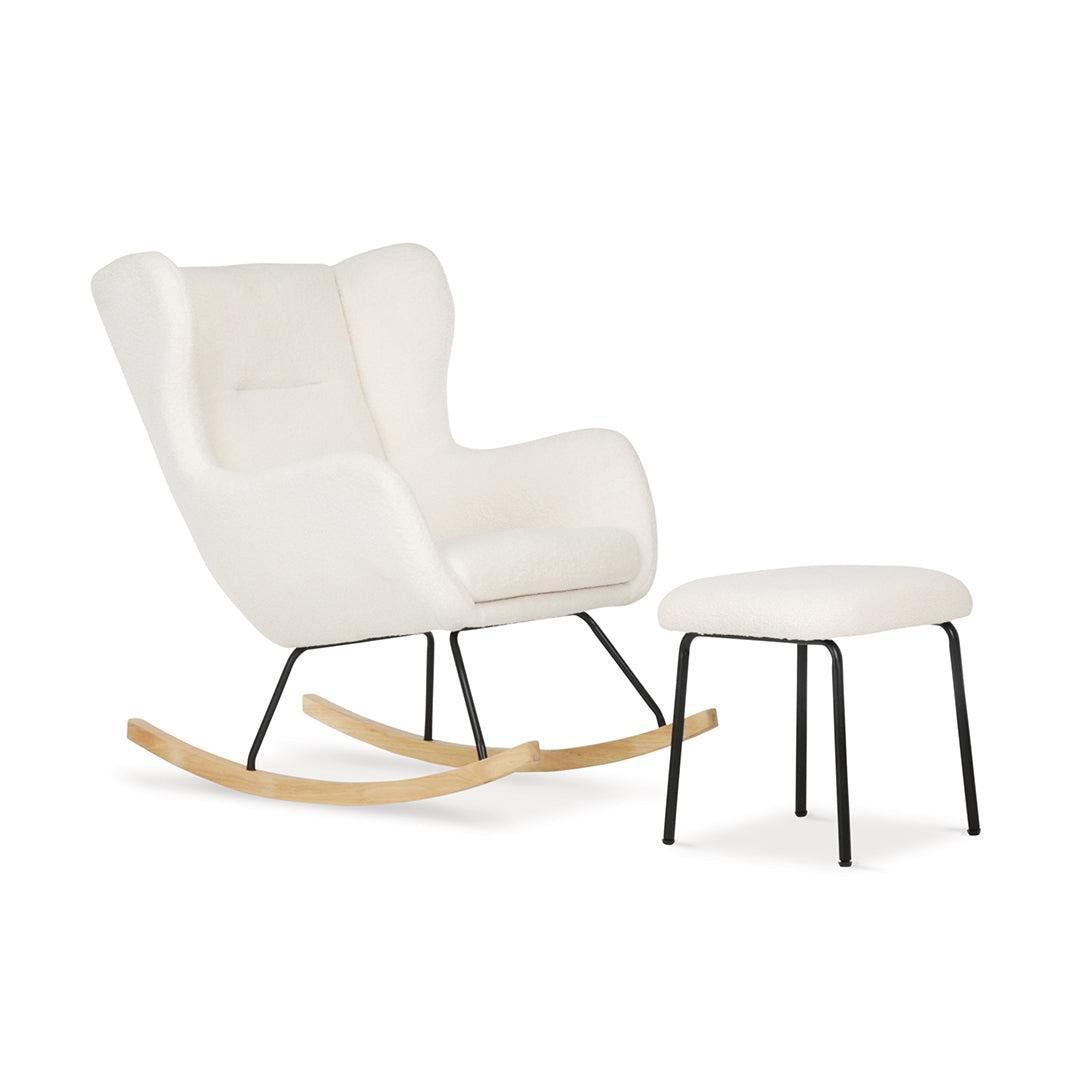CuddleCo Marley Nursing Chair & Footstool - Teddy Off White