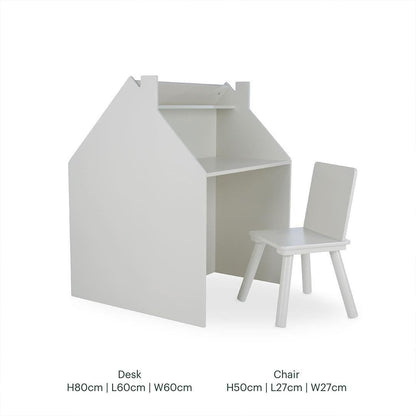 CuddleCo Storage Desk + Easel & Chair - Pebble