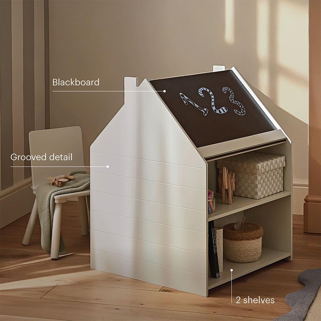 CuddleCo Storage Desk + Easel & Chair - Pebble