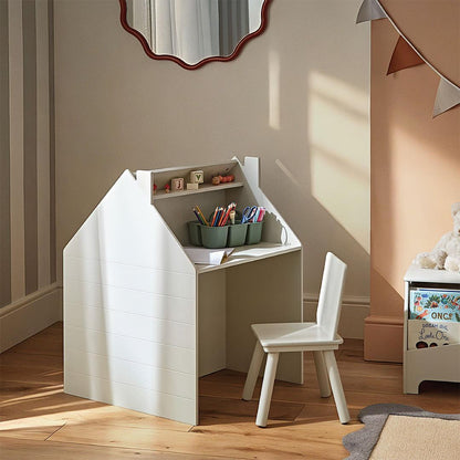 CuddleCo Storage Desk + Easel & Chair - Pebble