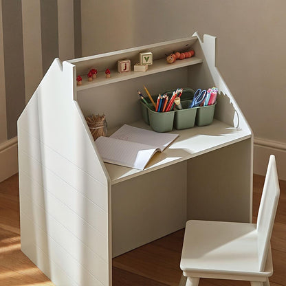 CuddleCo Storage Desk + Easel & Chair - Pebble