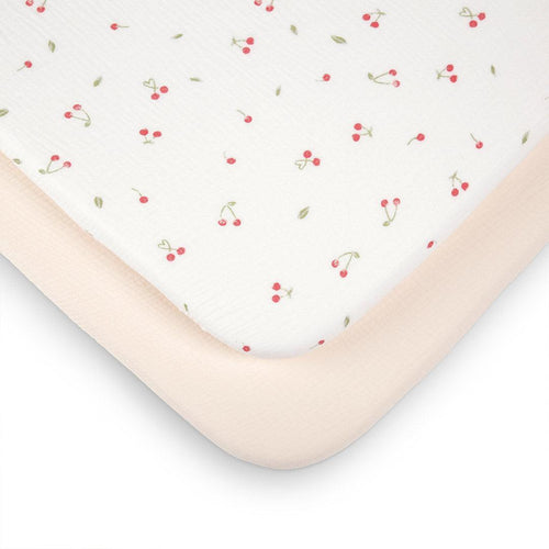 CuddleCo Universal Crib/ Co Sleeper Sheets 2pk - Ditsy Cherry