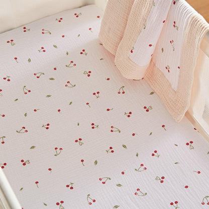 CuddleCo Universal Crib/ Co Sleeper Sheets 2pk - Ditsy Cherry