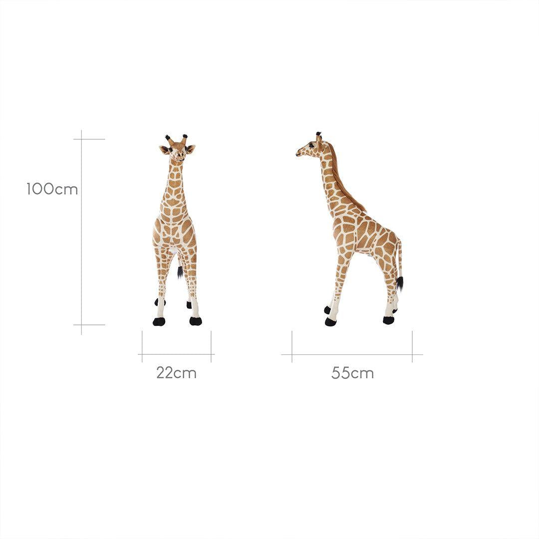 CuddleCo Small Standing Giraffe Stuffed Animal - Natural