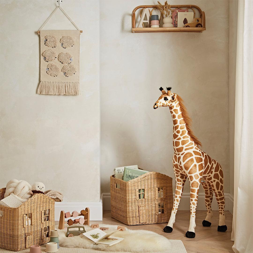 CuddleCo Small Standing Giraffe Stuffed Animal - Natural