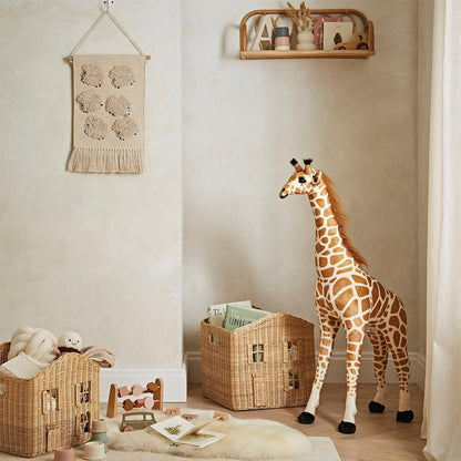 CuddleCo Small Standing Giraffe Stuffed Animal - Natural