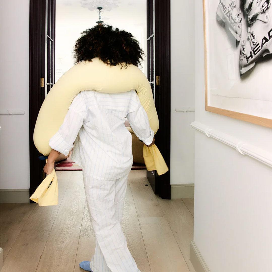 Cushy Puff Pregnancy Pillow Cover - Mellow Yellow