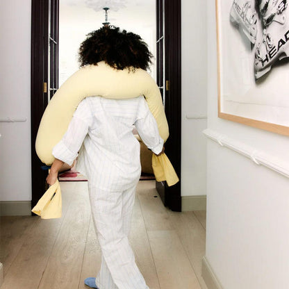 Cushy Puff Pregnancy Pillow Cover - Mellow Yellow