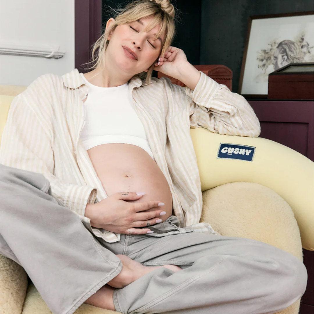 Cushy Puff Pregnancy Pillow Cover - Mellow Yellow