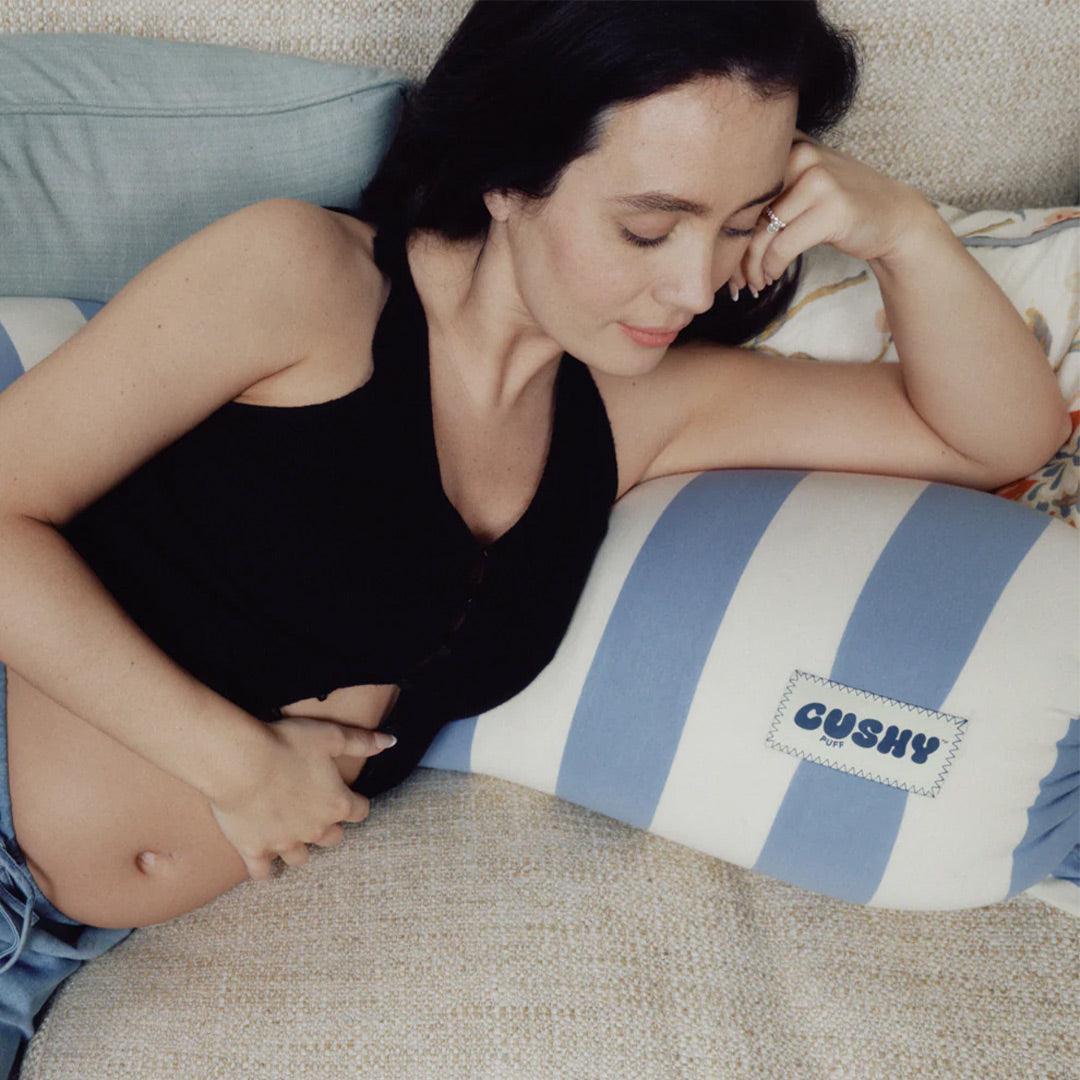 Cushy Puff Pregnancy Pillow - Sky Blue