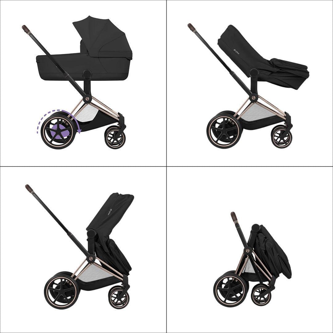 CYBEX e-PRIAM Fold Cot Travel System Bundle - Comfort