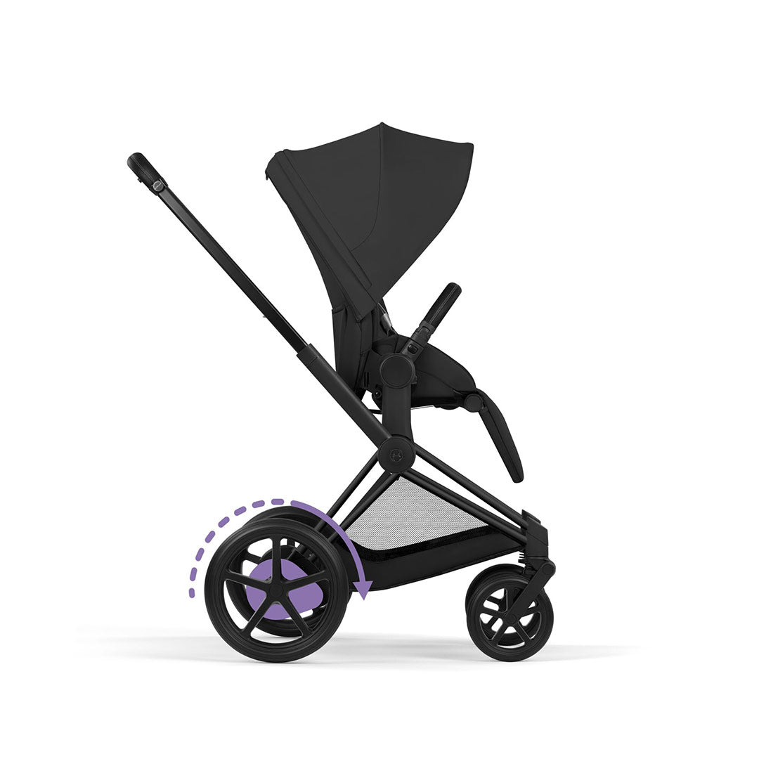 CYBEX e-PRIAM Pushchair & Fold Cot - Comfort - Sepia Black/Black