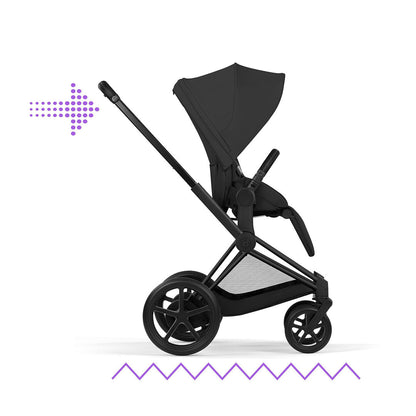 CYBEX e-PRIAM Pushchair & Fold Cot - Comfort - Sepia Black/Black