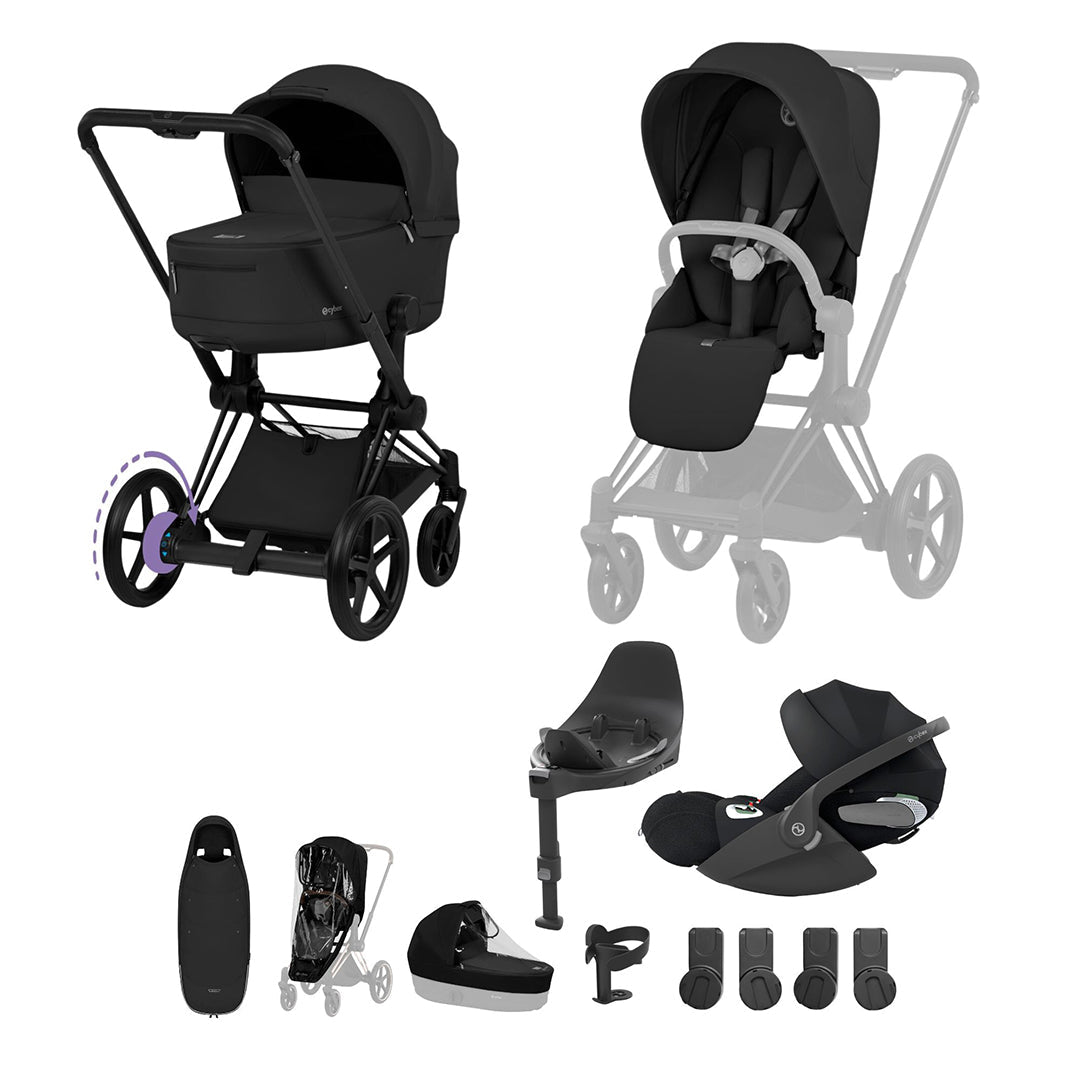 CYBEX e-PRIAM Fold Cot Ultimate Travel System Bundle - Comfort