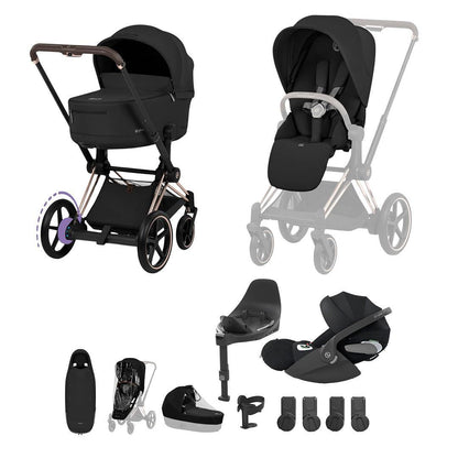 CYBEX e-PRIAM Fold Cot Ultimate Travel System Bundle - Comfort