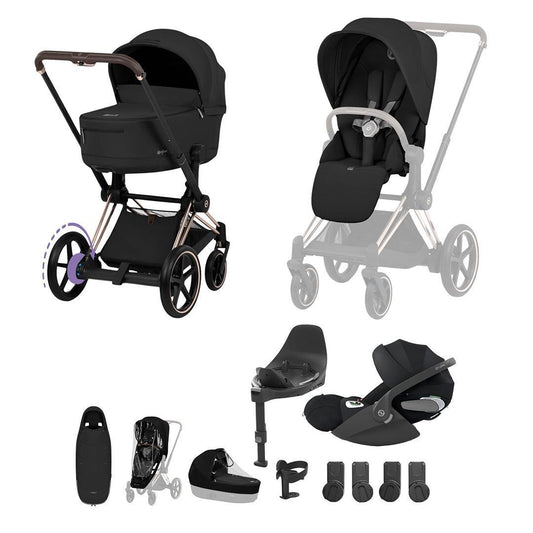 CYBEX e-PRIAM Fold Cot Ultimate Travel System Bundle - Comfort
