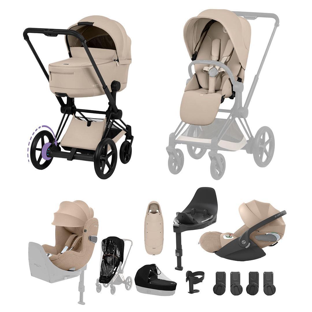 CYBEX e-PRIAM Fold Cot Newborn to Toddler Travel System Bundle - Comfort