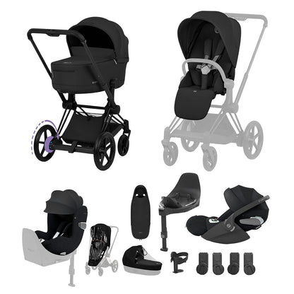 CYBEX e-PRIAM Fold Cot Newborn to Toddler Travel System Bundle - Comfort