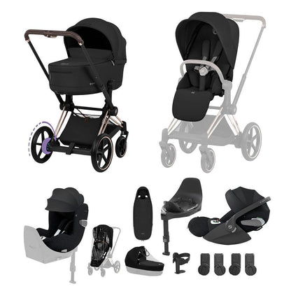 CYBEX e-PRIAM Fold Cot Newborn to Toddler Travel System Bundle - Comfort