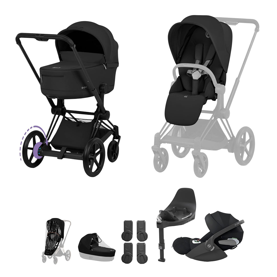 CYBEX e-PRIAM Fold Cot Travel System Bundle - Comfort