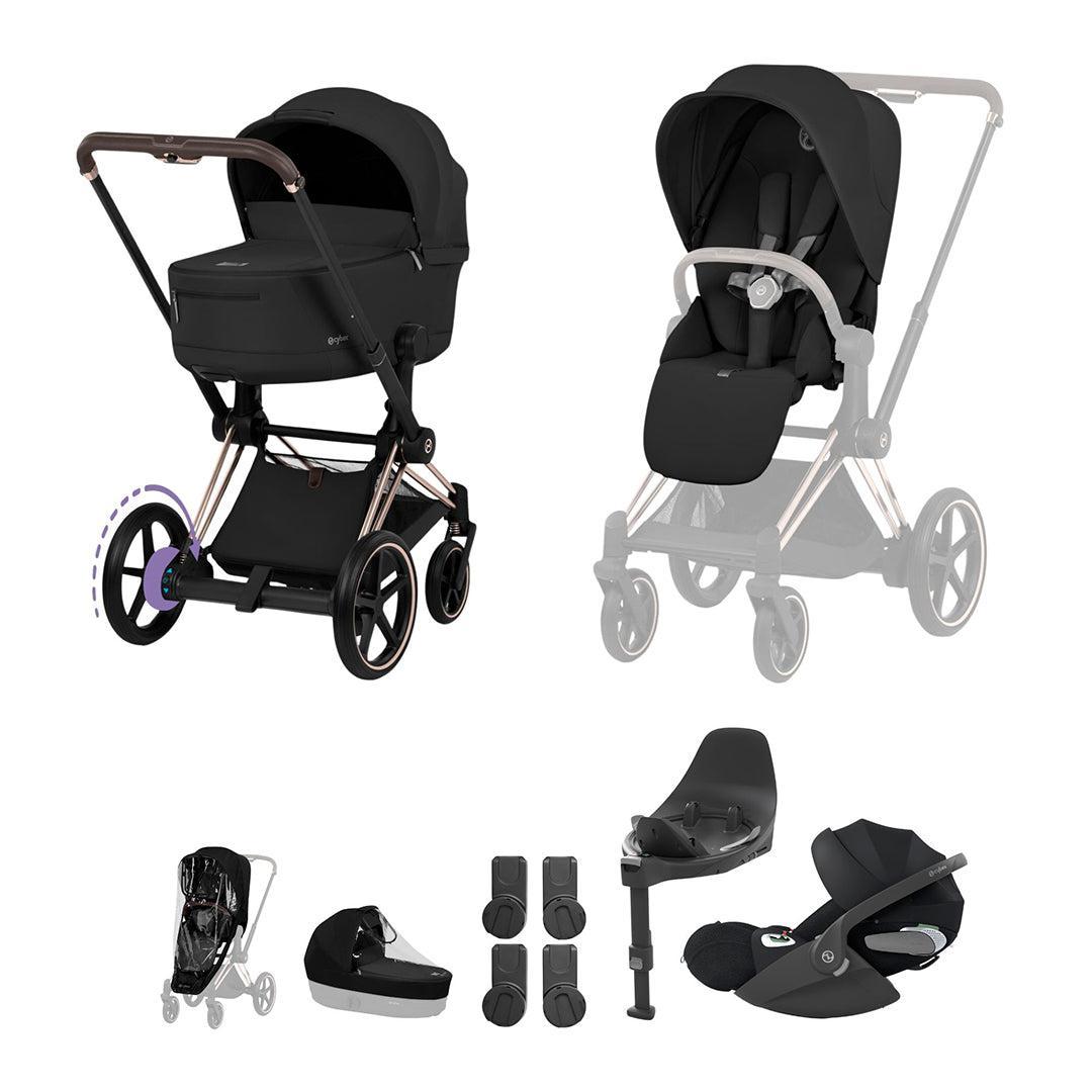 CYBEX e-PRIAM Fold Cot Travel System Bundle - Comfort