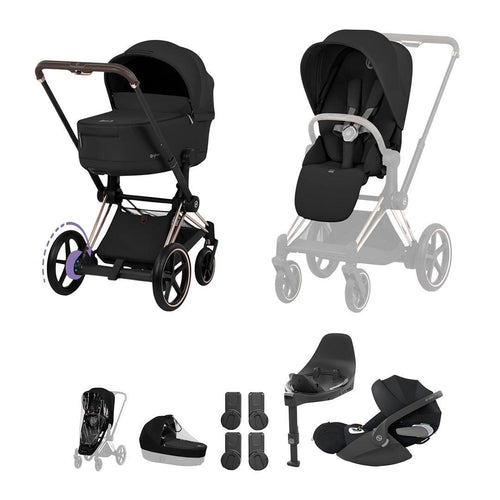 CYBEX e-PRIAM Fold Cot Travel System Bundle - Comfort
