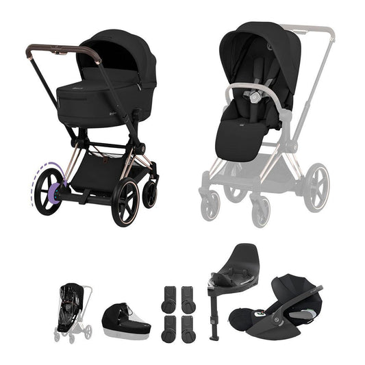 CYBEX e-PRIAM Fold Cot Travel System Bundle - Comfort