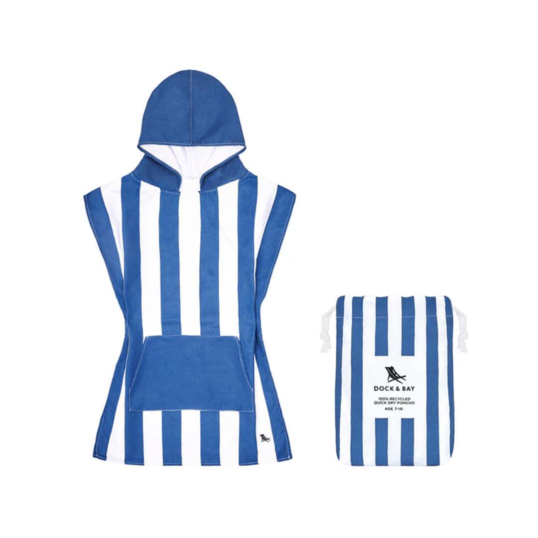Dock & Bay Kid's Beach Poncho - Whitsunday Blue