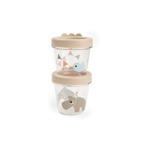 Done by Deer Baby Food Container 2 Pack - Celebration Sand