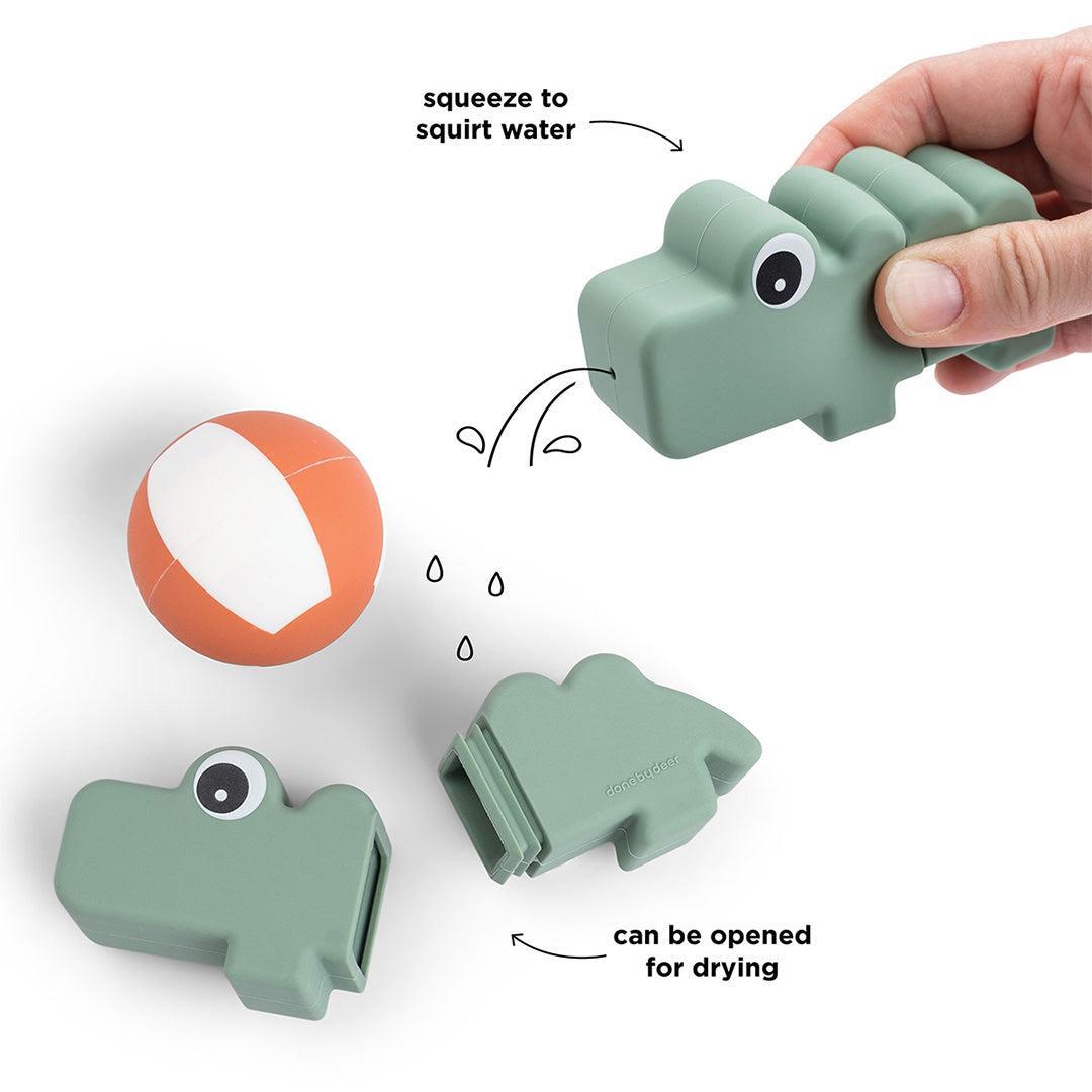Done by Deer Bath Squirter Toy - Croco Green