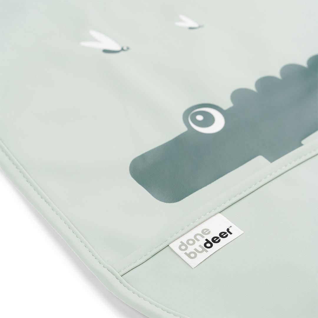 Done By Deer Bib with Velcro 2 Pack - Croco Green