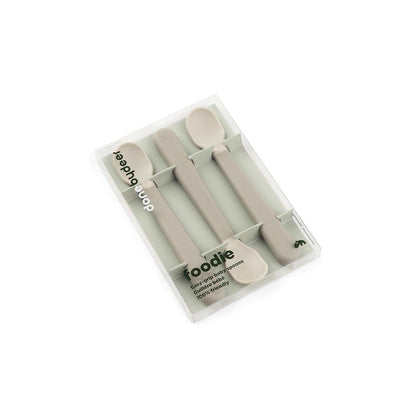 Done By Deer Foodie Easy-Grip Baby Spoon 3 Pack - Sand