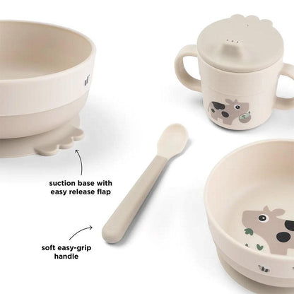 Done by Deer Foodie First Meal Suction Set - Tiny Farm Sand
