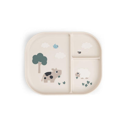 Done By Deer Foodie Compartment Plate - Tiny Farm Sand