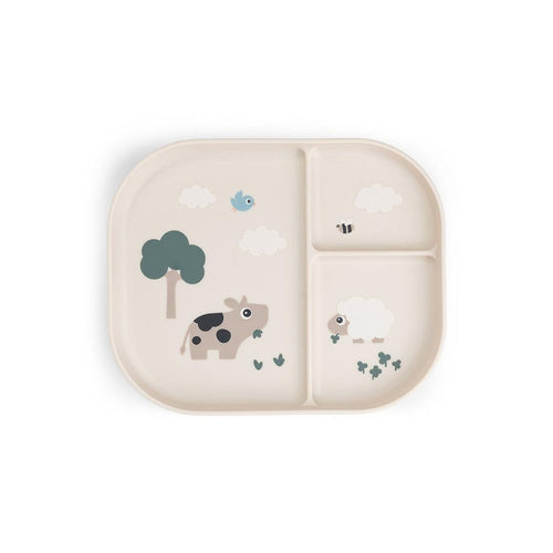 Done By Deer Foodie Compartment Plate - Tiny Farm Sand