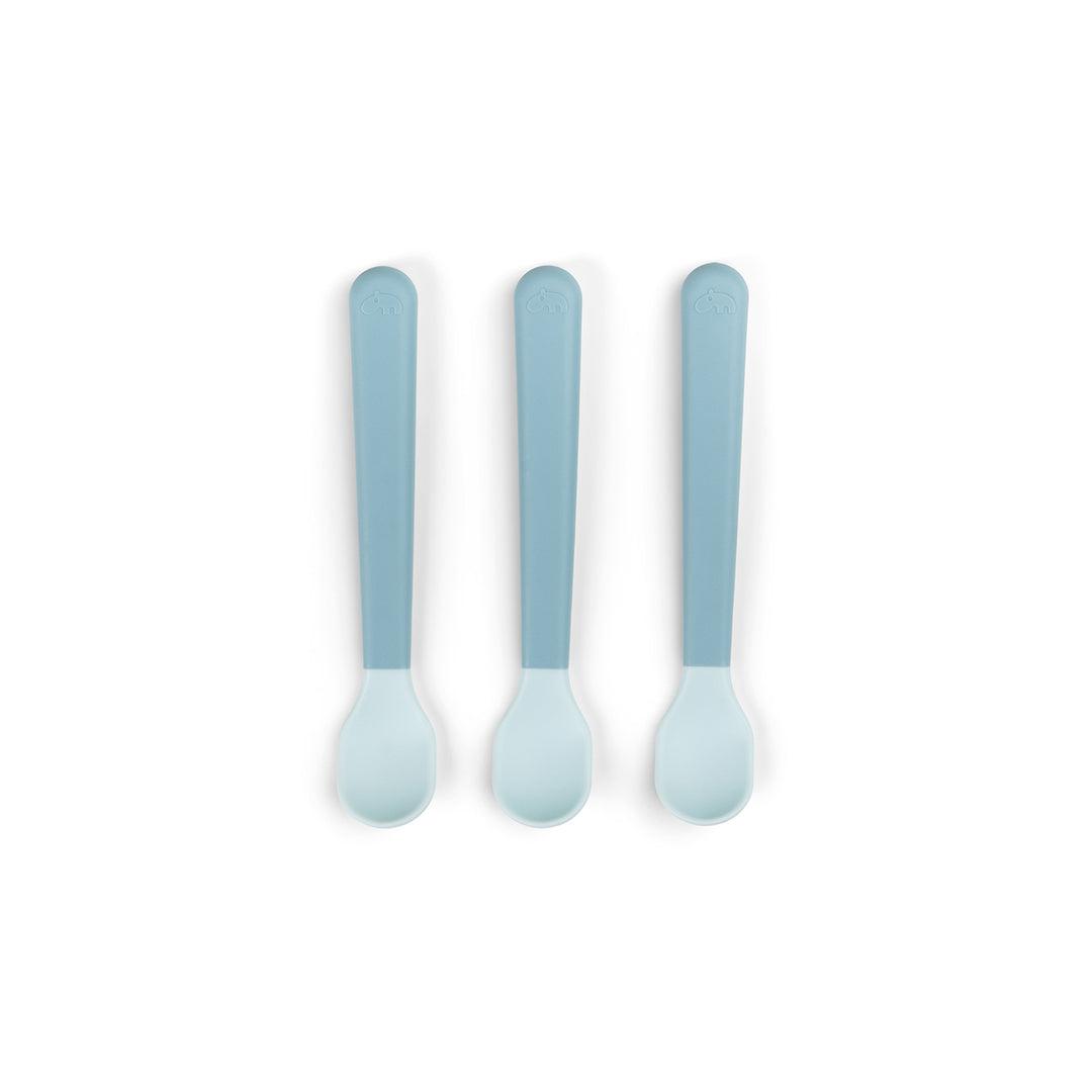 Done by Deer Foodie Easy Grip Baby Spoon - 3 Pack - Blue