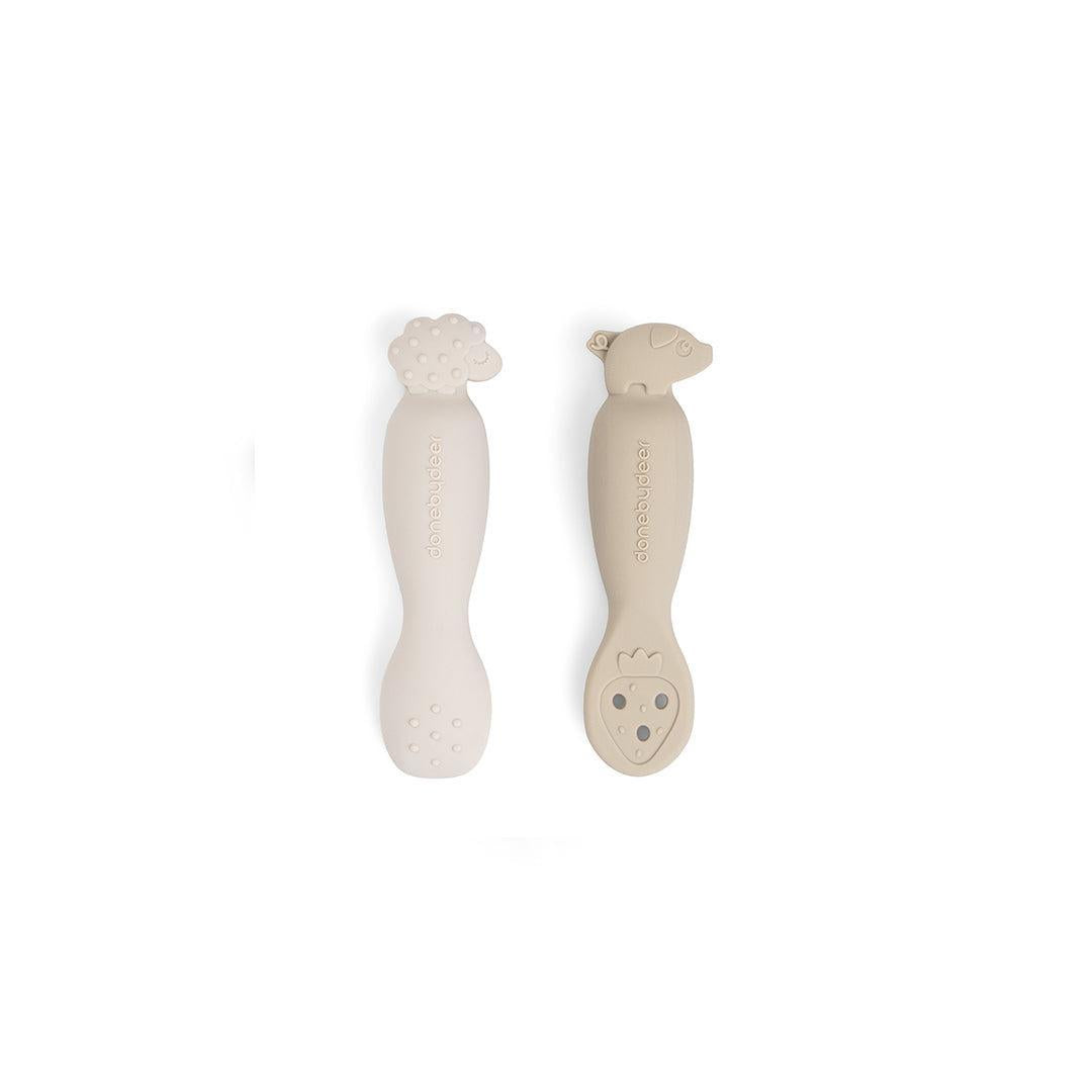 Done By Deer Learning Spoon Set - Tiny Farm Sand